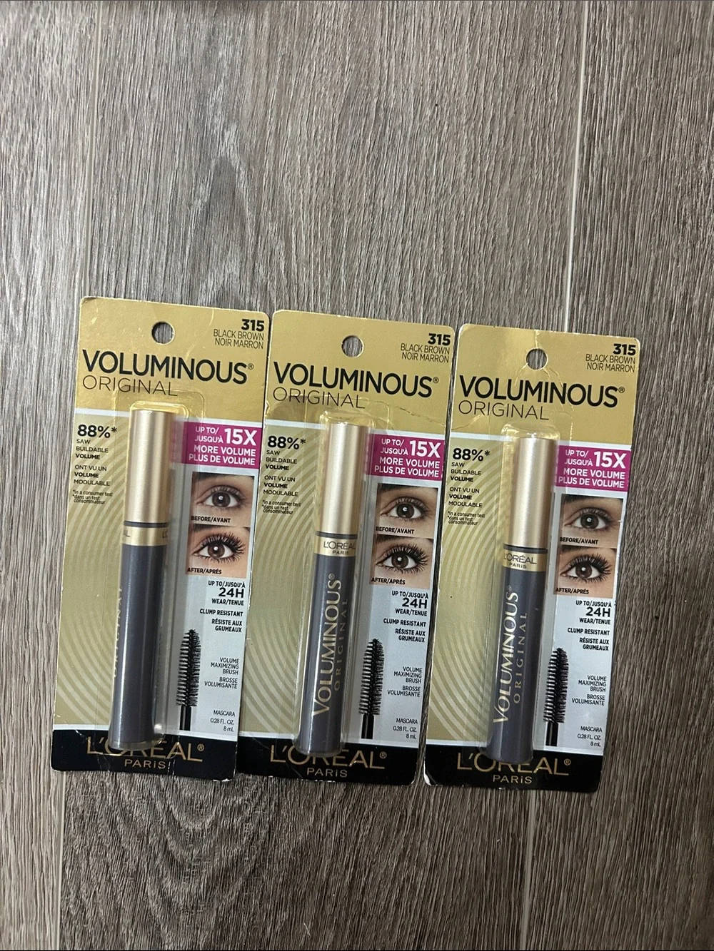 LADT SET L'Oreal Voluminous Original Mascara Set #315 black brown 🌸 FIRM PRICE🌸